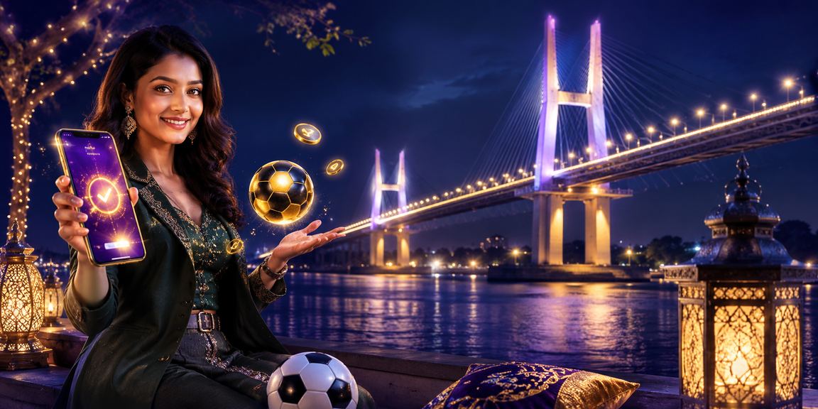 A user placing bets on kickbd before a football match during Eid celebrations in Barisal